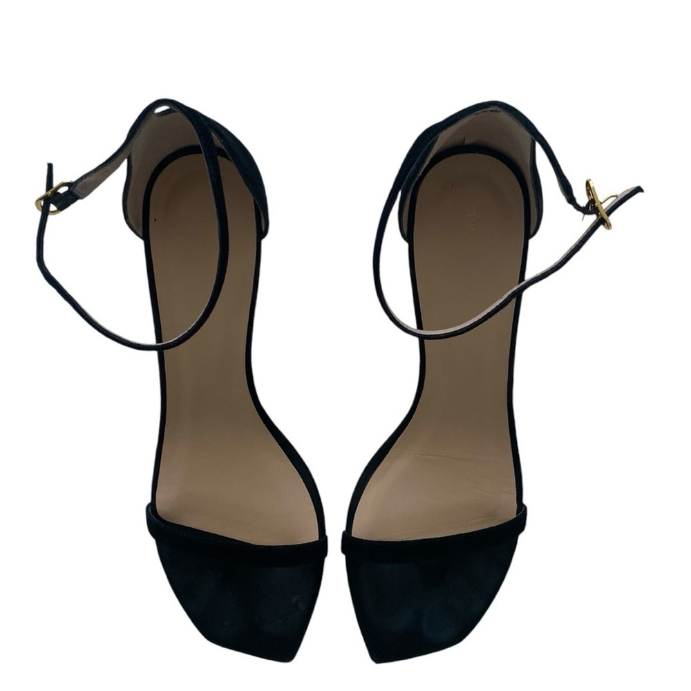 Stuart Weitzman Black Ankle Strap Sandals - Picture 3 of 6